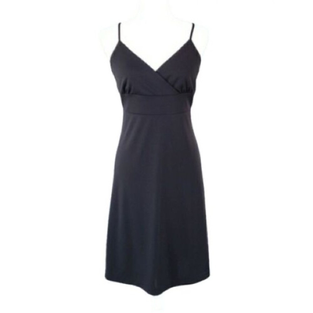 🔥Express Black V-Neck Spaghetti Strap Slip Dress Juniors LBD 90s Style🔥~7/8